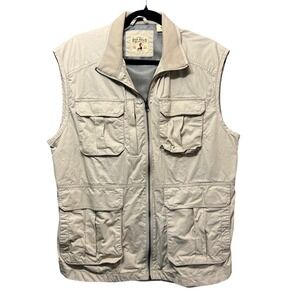 Red Head Fishing Vest Tan Multi Pocket Mesh Lined Men's M Utility Safari Hunting